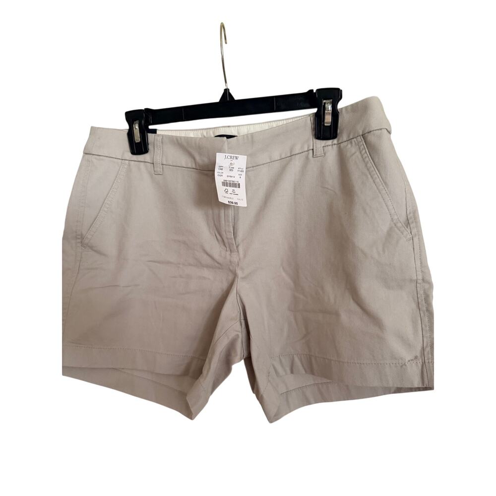 J Crew Chino Flat-Front 5’ Gray Short Size 8